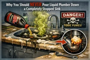 liquid plumber completely stopped sink
