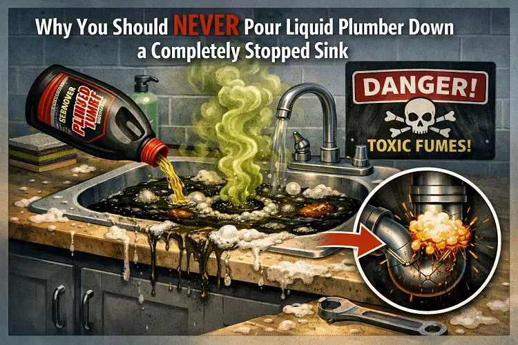 liquid plumber completely stopped sink